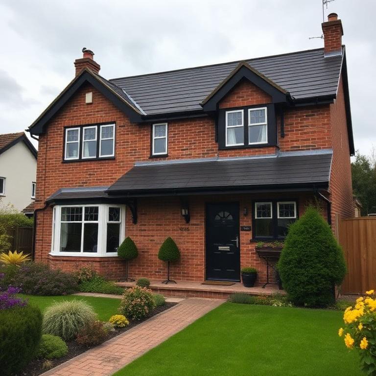 Detached house with new roof