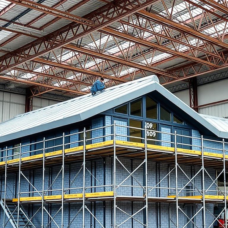 Commercial roof repair project